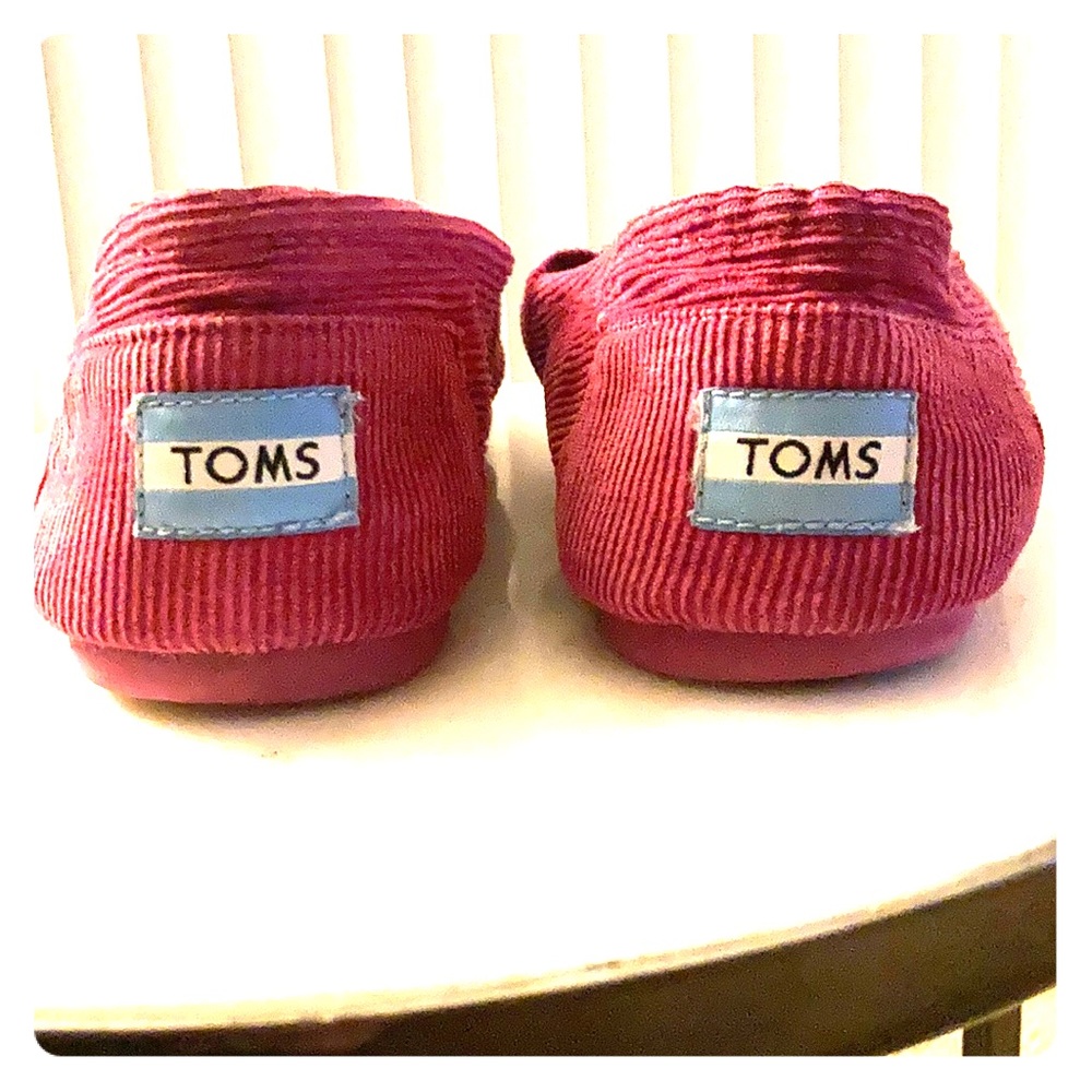 Toms- corduroy slip on shoes.